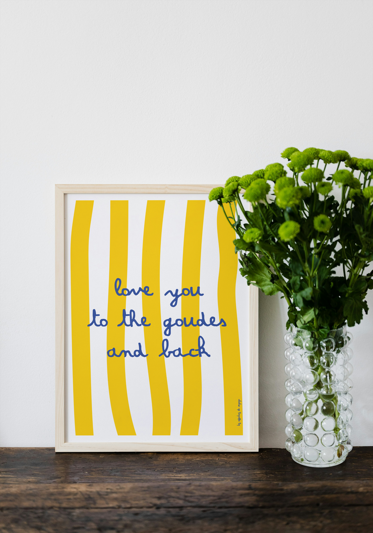 Affiche Love you to the goudes and back par les Affiches de Voyage