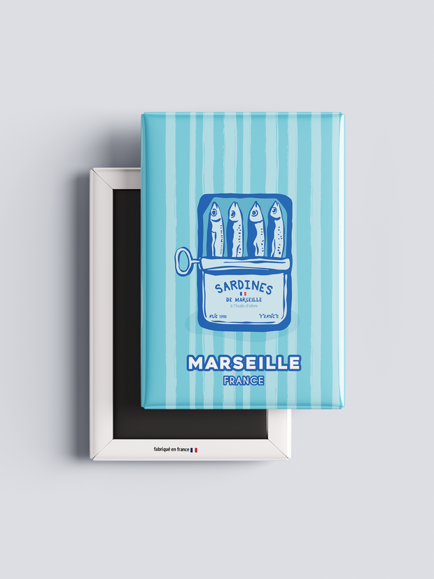 Magnet Marseille - Sardines Bleues par Maona Design