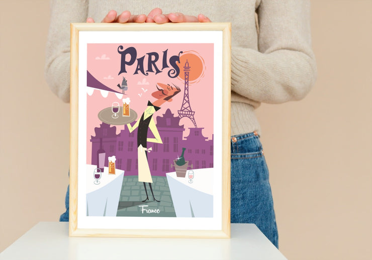 Affiche Paris - En terrasse !
