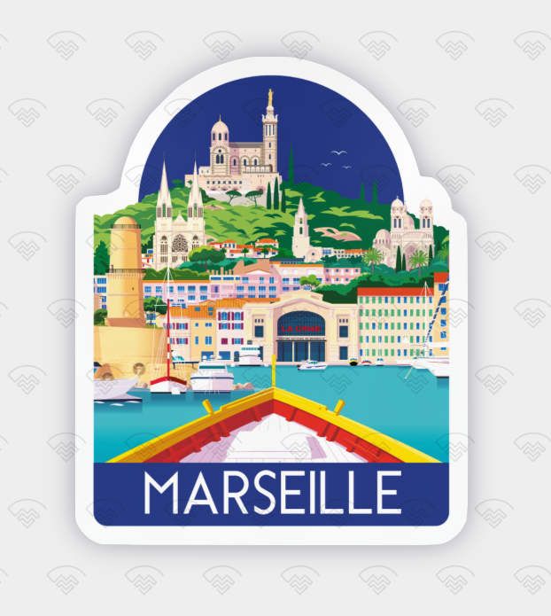 Sticker - Marseille boite de sardines par Raphael Delerue