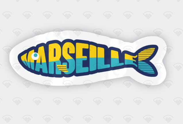 Sticker - Marseille Sardine par Raphael Delerue
