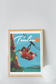 Affiche Toulon - Le Téléphérique par Gary Godel