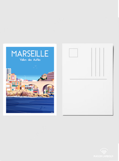 Carte postale Marseille - Vallon des Auffes par Raphael Delerue