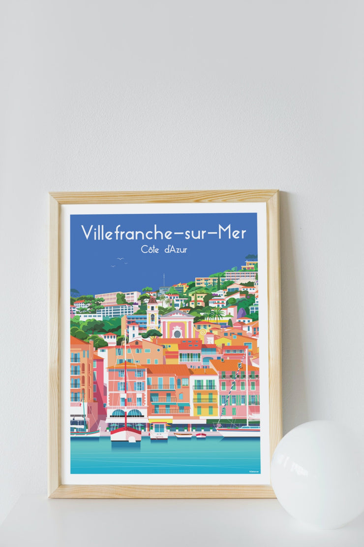 Affiche Villefranche-sur-mer de Raphael Delerue