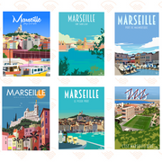 Lot 6 cartes postales Marseille