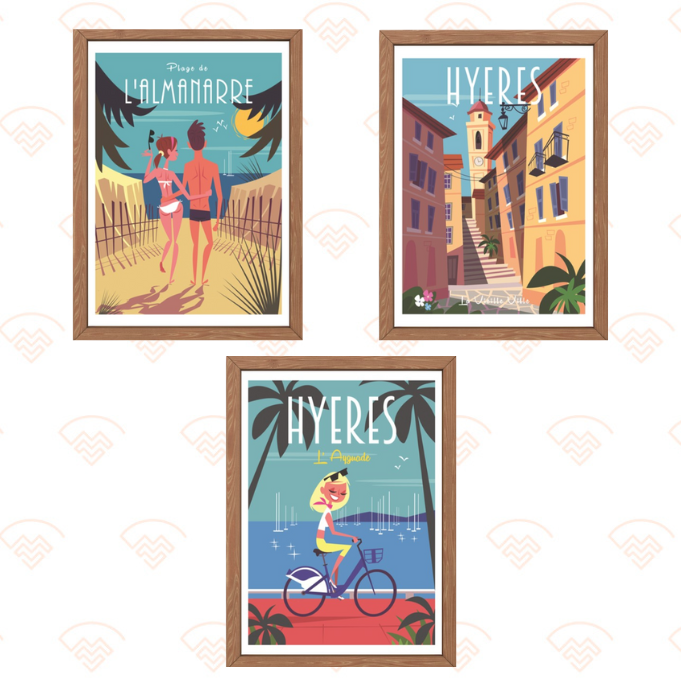 Lot 3 affiches Hyères