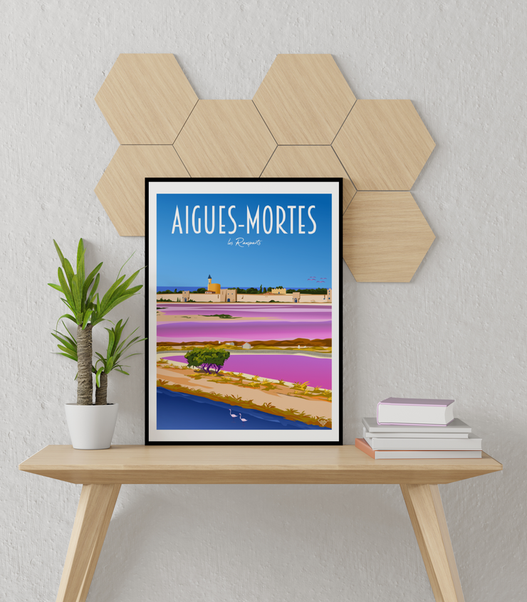 Affiche Camargue - Aigues mortes