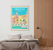Affiche Menton - Vieux port de Raphael Delerue