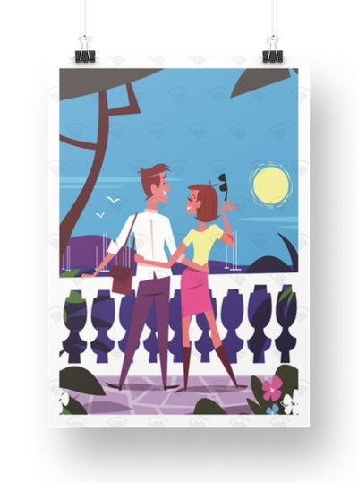 Mon affiche personnalisée - Le couple au balcon par Gary Godel