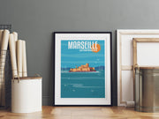 Affiche Marseille - Château d'If par Gary Godel