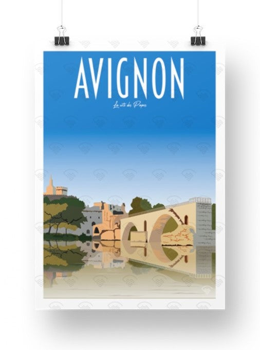 Affiche Avignon - Cité des papes