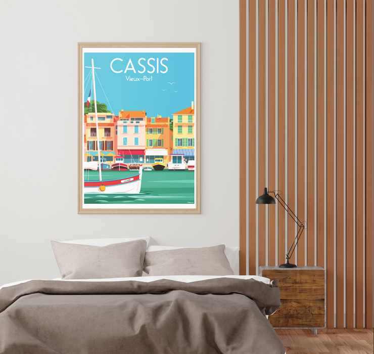 Affiche Cassis - Vieux-Port Delerue