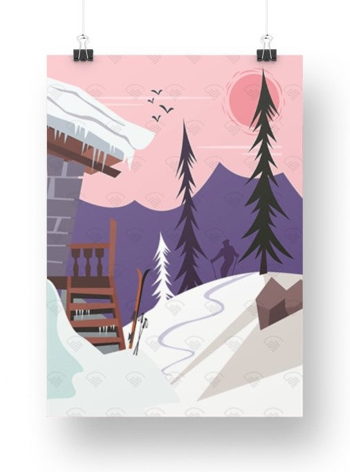 Mon affiche personnalisée - Le chalet 2 par Gary Godel