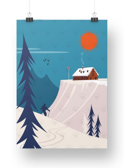 Mon affiche personnalisée - Le chalet par Gary Godel